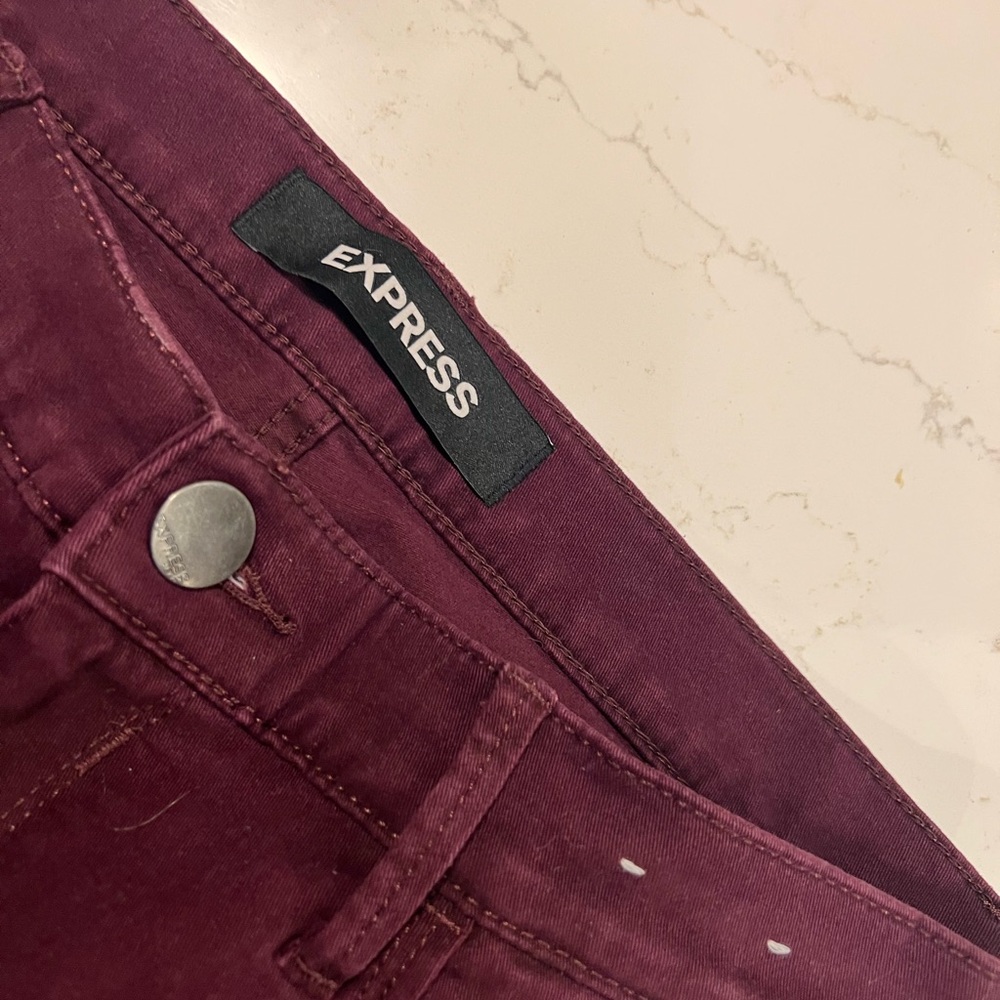 Express Burgundy Jeans